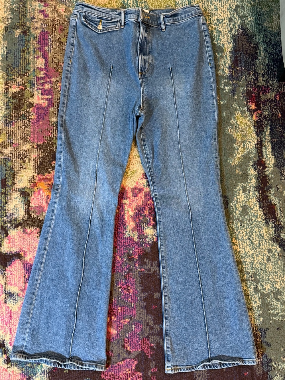 LOFT The Slim Flare with Pintuck Front Women Jeans - Size 12